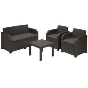 Set mobilier gradina 4 locuri graphite Keter Georgia