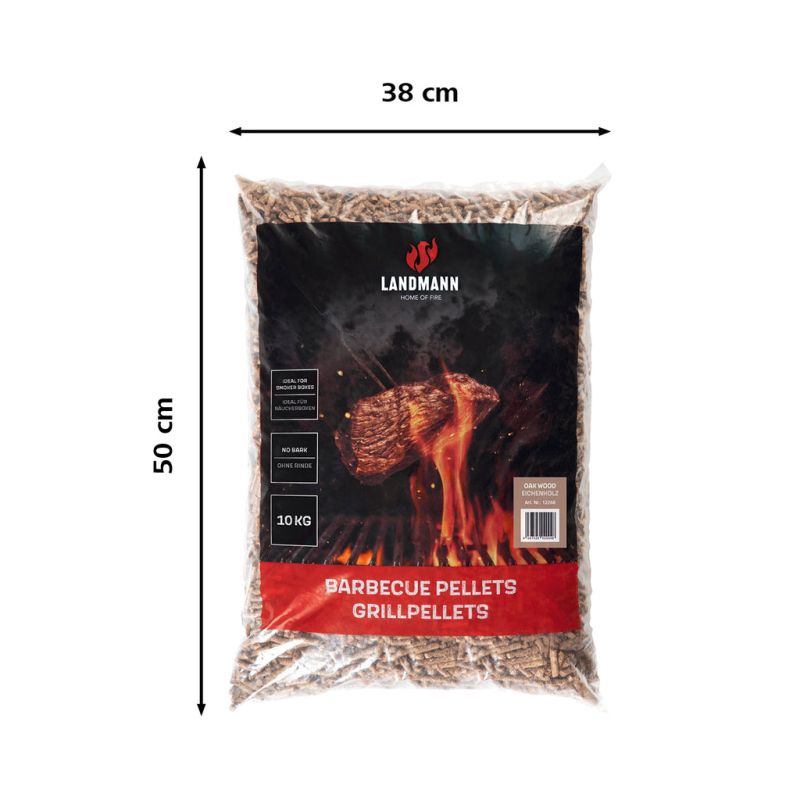 Peleti pentru grill Landmann 12268, lemn de stejar, 10 Kg