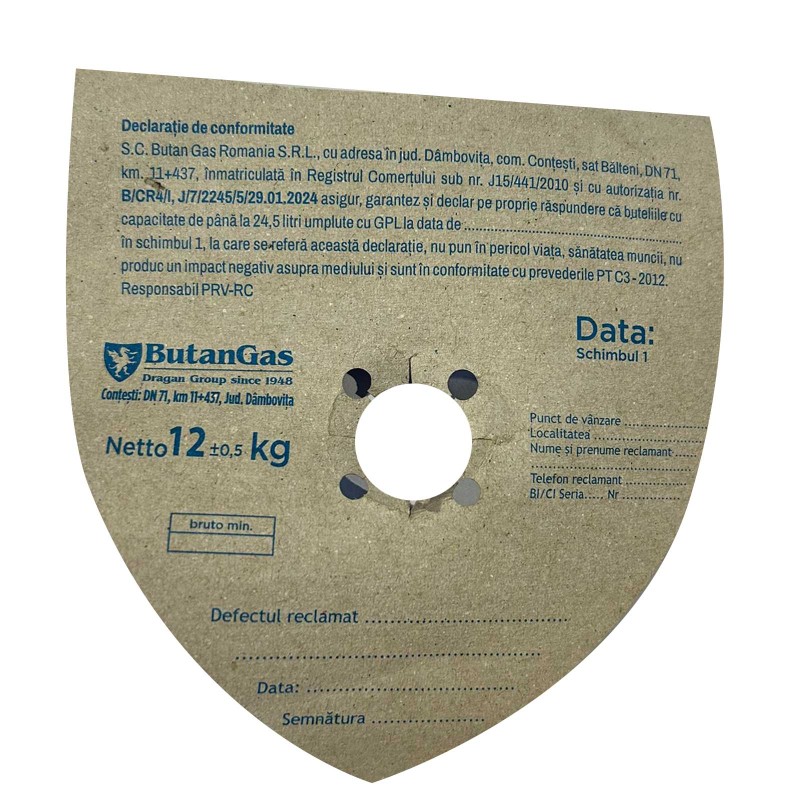 Incarcatura butan 12 Kg ButanGas