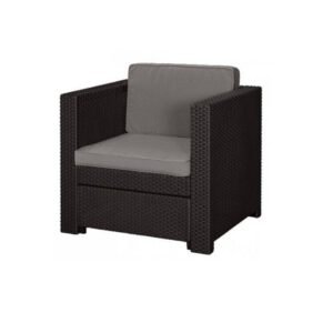 Scaun imitatie rattan maro Keter Provence