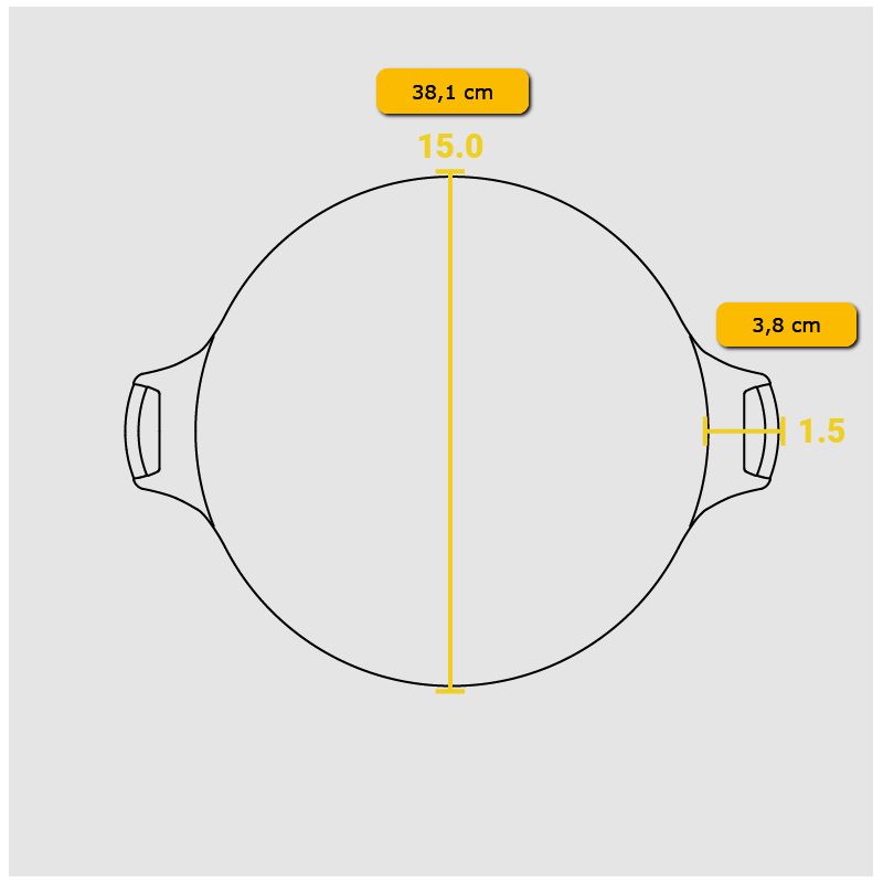 Tava din fonta pentru pizza Lodge 38 cm L-BW15PP