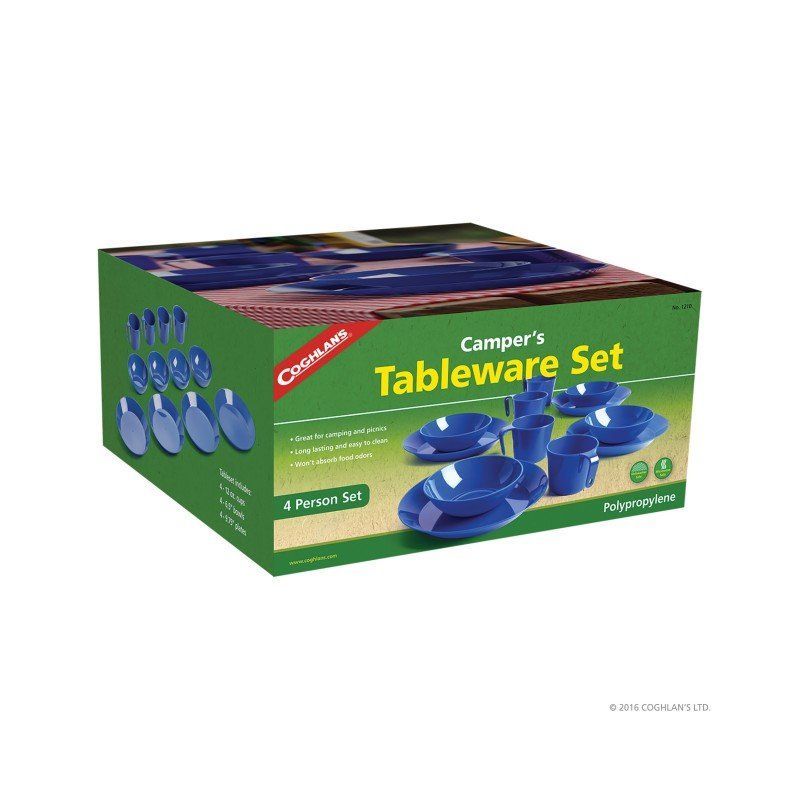 Set vesela din plastic pentru camping Coghlans